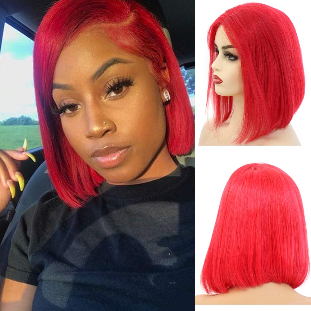 Short red deals bob wig