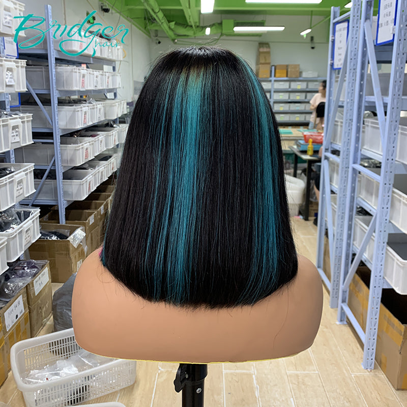 Double Drawn 2*6 kim closure color bob wig human hair