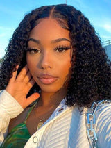 Kinky Curly Bob Wig Lace Front Wig 13*4 Human Hair Bob Wig 4*4 Closure Wig|Bridger Hair