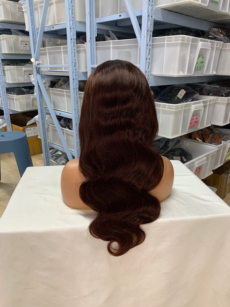 Chocolate Brown Body wave 13*4 Lace Front Wig Human Hair Wig 4*4 Closure Wig #4 | Bridger Hair®