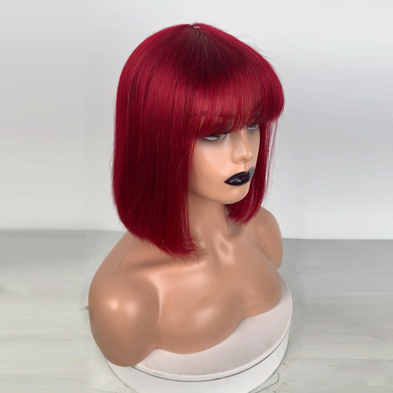 Finge straight bob wig #99j  human hair / Bridger Hair®