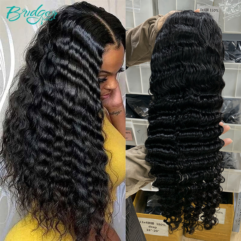 13*4  Full Lace Frontal Wig &4*4 closure wig deep wave human hair | Bridger Hair®