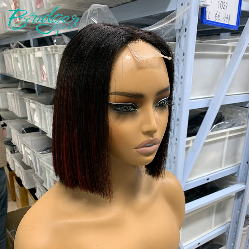 15A SDD glueless wig P1b/red human hair / Bridger Hair®