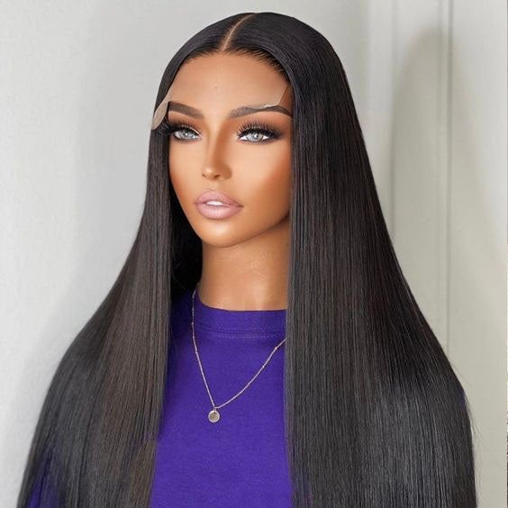 5*5 Straight  Closure Wig Natural Color Human Hair Wig Bridger Hair