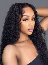 Glueless Wig pre-plucked jerry curly 13*4 lace frontal wig human hair