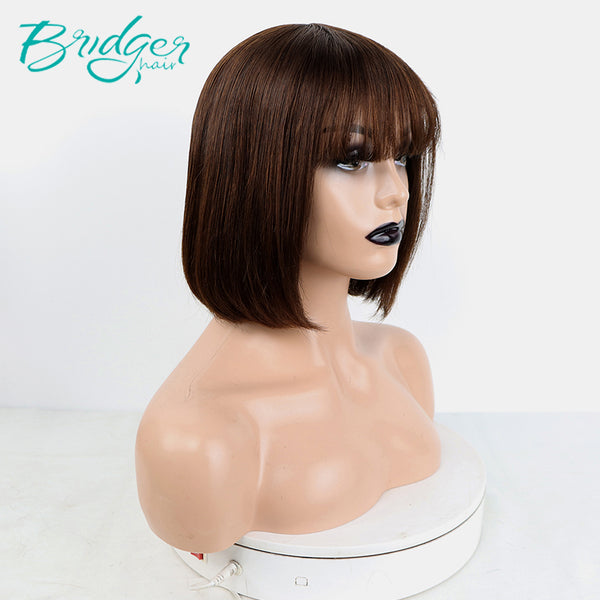 #4 Straight Bob Wig with Bangs| Bridger Hair®