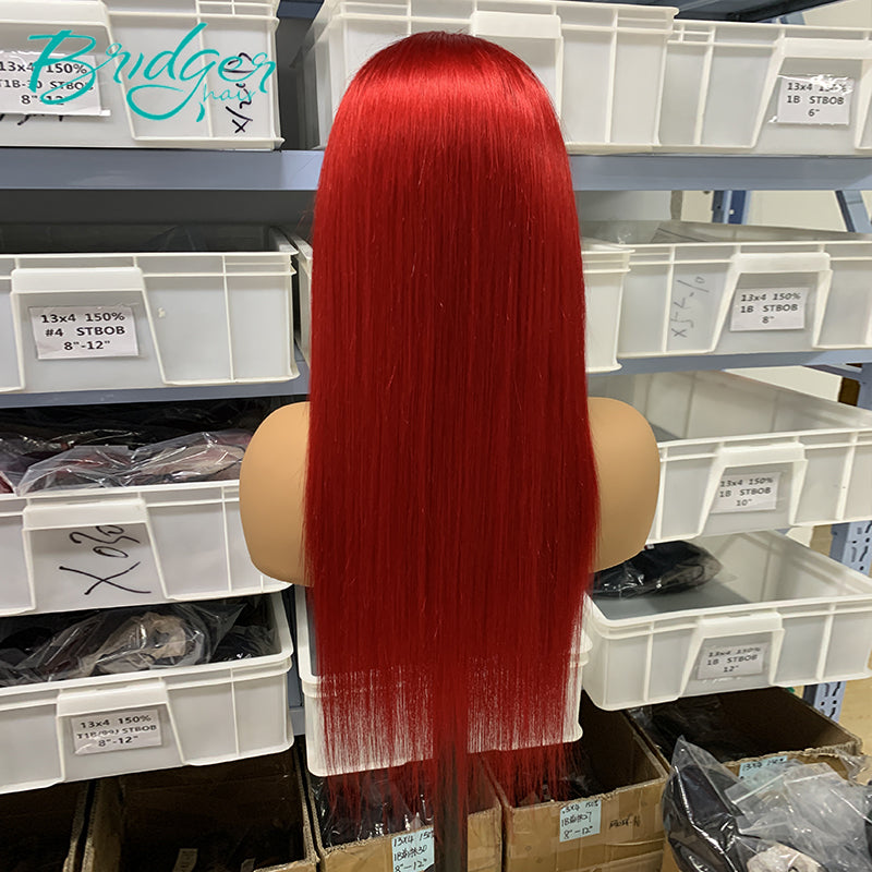 Customized Colored Straight 13*4 Lace Front Wig 4*4 Lace Closure Wig | Bridger Hair®