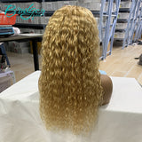 Honey Blonde Water Wave 13*4 Lace Front Wig #27 Human Hair   | Bridger Hair®