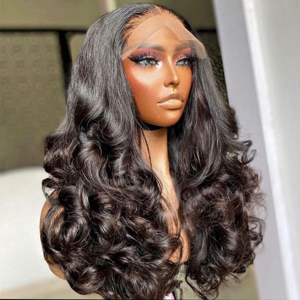 Double Drawn fumi hair 13*4 full lace frontal wig human hair