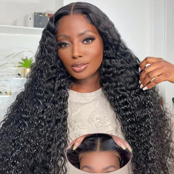 Glueless Wig pre-plucked jerry curly 13*4 lace frontal wig human hair