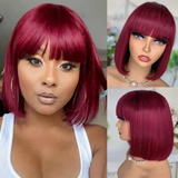 Finge straight bob wig #99j  human hair / Bridger Hair®