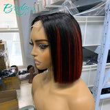 15A SDD glueless wig P1b/red human hair / Bridger Hair®