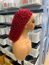 Burgundy  Kinky Curly Bob  13*4 Full  Lace Front Wig | Bridger Hair®