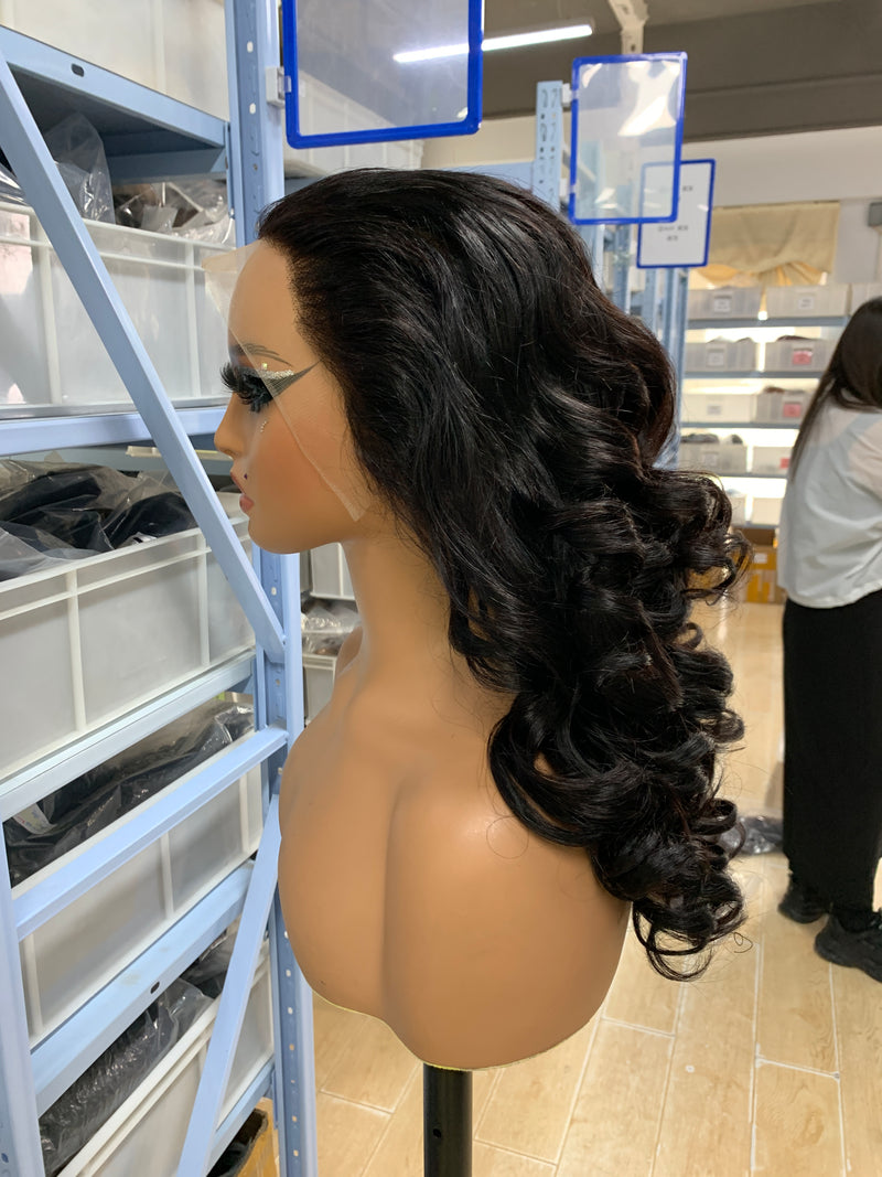 Double Drawn fumi hair 13*4 full lace frontal wig human hair