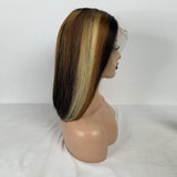 Highlight Straight Bob #1B/30/27 13*4 Lace Front Wig Human Hair Wig | Bridger Hair®