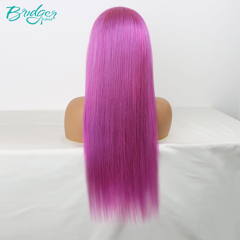 Customized Colored Straight 13*4 Lace Front Wig 4*4 Lace Closure Wig | Bridger Hair®