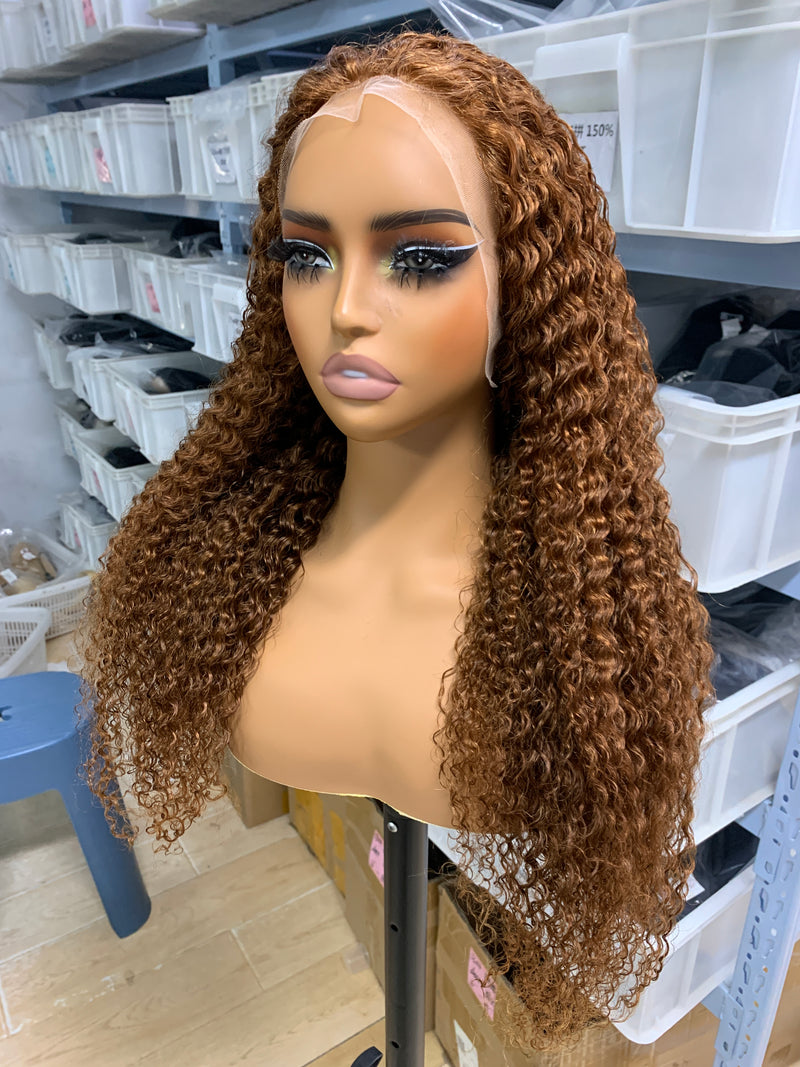 #6 Kinky Curly 13*4 Lace Frontal Wig human hair/ Bridger Hair