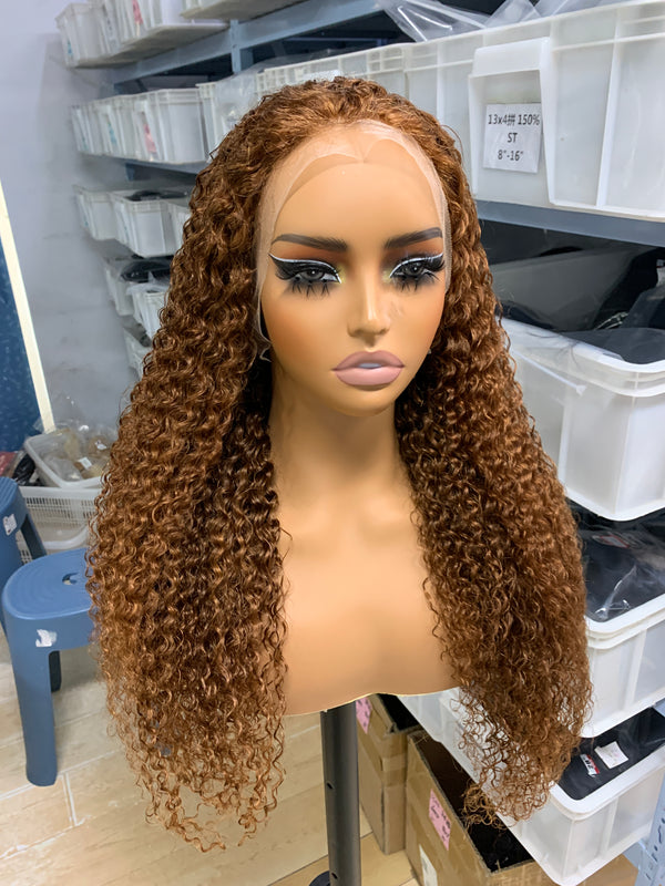 #6 Kinky Curly 13*4 Lace Frontal Wig human hair/ Bridger Hair