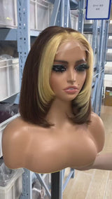 Double Drawn  Short Cut Bob Wig Human Hair Wigs