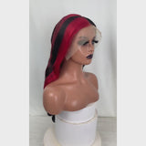 Customized Highlight #1b/red 13*4 Body Wave Lace Front Wig Human Hair Wig | Bridger Hair®