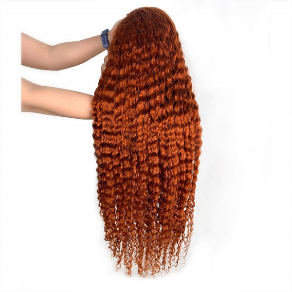 Burnt Orange #350 Deep Curly Lace Front Wig 10-32 Inch / Bridger Hair®