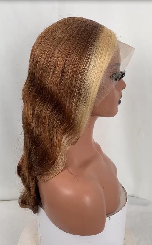 Customized Golden Highlight #8/613 Body Wave 13*4 Lace Front Wig | Bridger Hair®