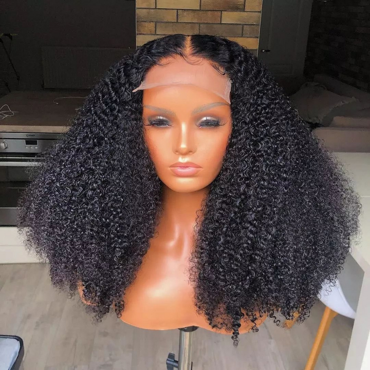 Afro Kinky Curly 5*5 Lace Closure Wig Curly Human Hair Wig| Bridger Hair