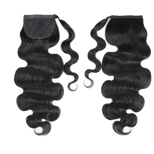 High Ponytail With Clip In Wrap-around Body Wave Ponytail Extension Human Hair / Bridger Hair®