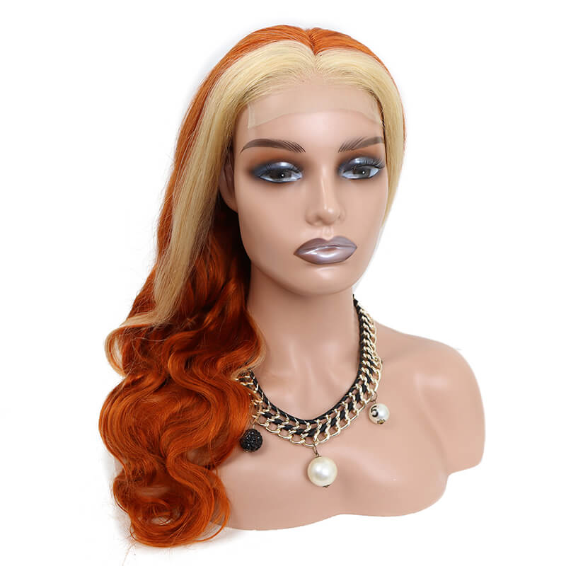 Blond Orange Ombre Wig Mannequin Head Stock Photo by ©Marti157900