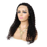 Deep curly human hair lace front wigs 