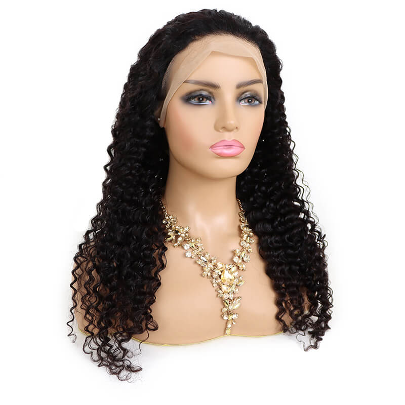 Deep curly human hair lace front wigs bridger hair 