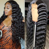 5*5 Deep Wave Lace Closure Wig Transparent Human Hair Wig | Bridger Hair®