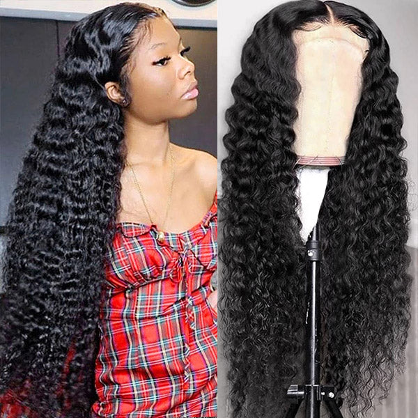 13*4 Deep Wave Lace Frontal Wigs 4*4 Closure Wig T Part Deep Wave Human Hair Wig| Bridger Hair®