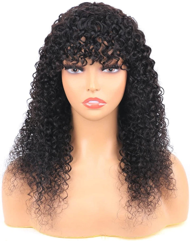 Jerry Curly Wigs with Bangs | Bridger Hair