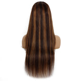 Highlight Straight 13X4 Lace Front Human Hair Wig Bridger Hair