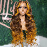 Ombre Highlight #YellowBrown  Body Wave