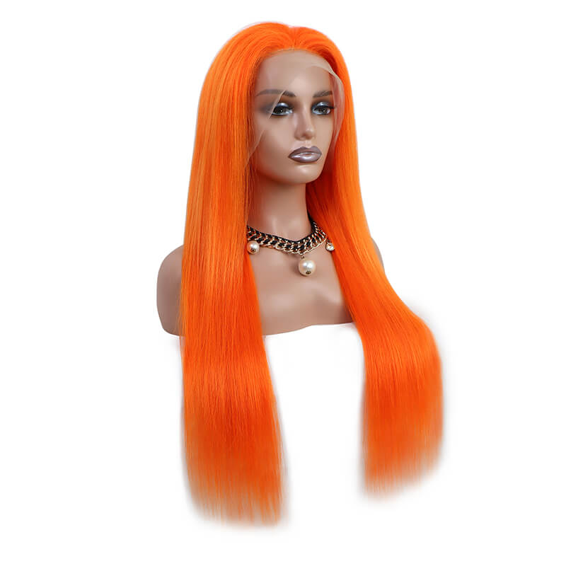24 Inch Orange Straight Wig