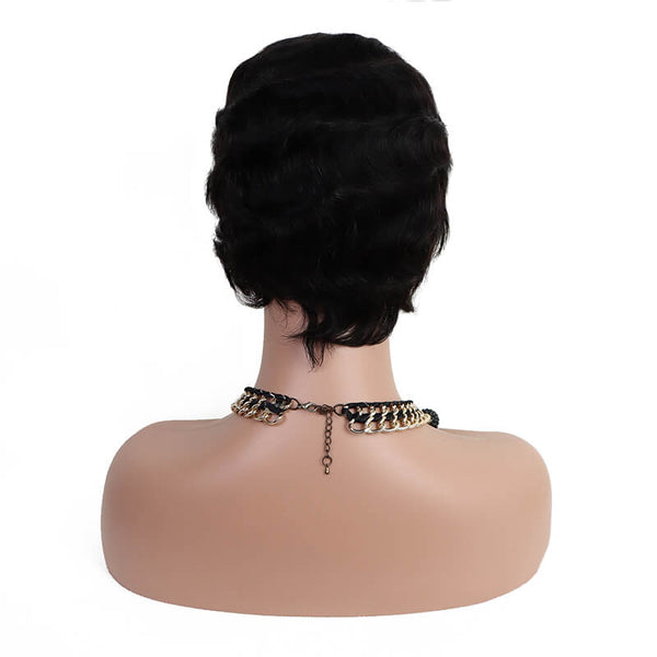 Pixie Cut Wigs Short Human Hair Wigs for Black Women Machine Made Wig / Bridger Hair®