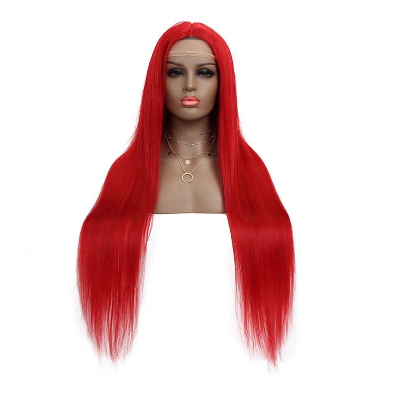 Red Straight Wig Bridger Hair