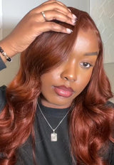 Reddish Brown Glueless Lace Wig