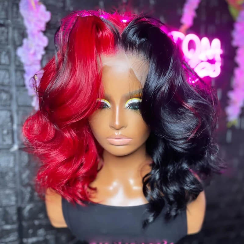 Two Tone red and black Body Wave 