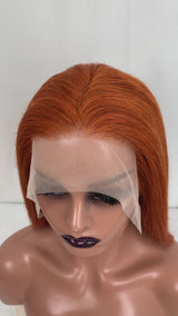 Burnt orange bob wig