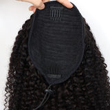 Draw String Puff Afro Kinky Curly Ponytail African American Short Clip in Ponytail Hair Extensions