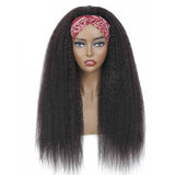 Yaki Straight Headband Wig Human Hair Wig Natural Color| Bridger Hair