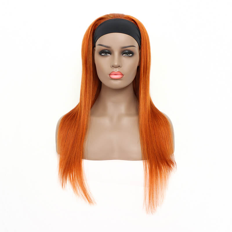 Customized #350 Straight Headband Wig Human Hair Half Wig| Bridger Hair