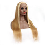 Customized Golden Money Highlight Straight T Part Lace Front Wig | Bridger Hair