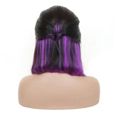 Highlight Purple 13X4 Lace Front Human Hair Wig BRIDGER HAIR