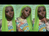 Customized Green Straight 13*4 Lace Front Wig| Bridger Hair
