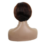 ombre black with brown short wig