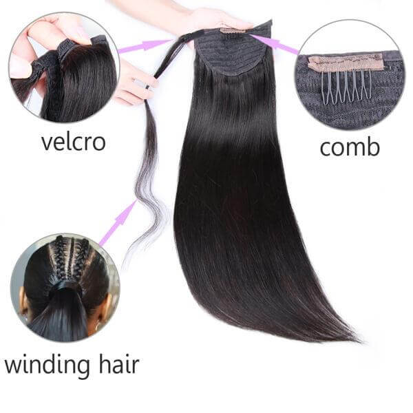 Straight Clip In Ponytail Easy to Wear / Bridger Hair®